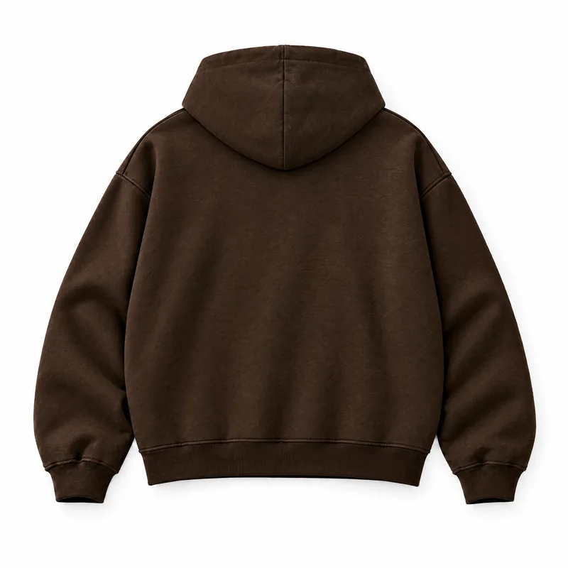 Back of the Espresso hoodie